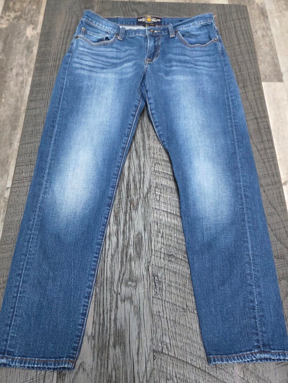 Women's Lucky Sienna Cigerette Blue Straight-Leg Jeans (Size:2/26) - Picture 2 of 4